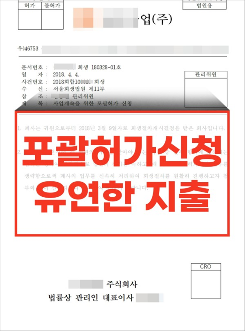 포괄허가신청으로 돌파한 대율의 실제 성공사례