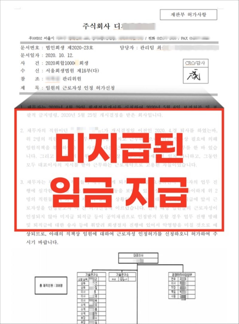 명목상 임원 직함이 회생을 무너뜨리는 이유