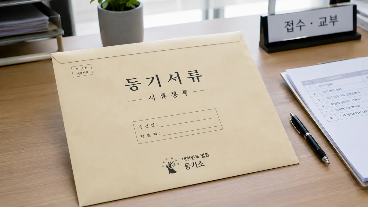 법인 청산 완료 절차|대한민국 법원 등기소 제출용 등기서류 봉투와 관련 서류