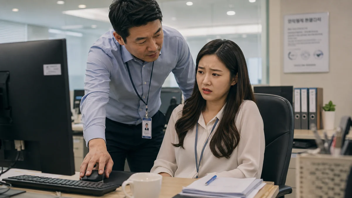 법인 청산 완료 절차|직장 내 성희롱 및 괴롭힘 상황을 묘사한 사진